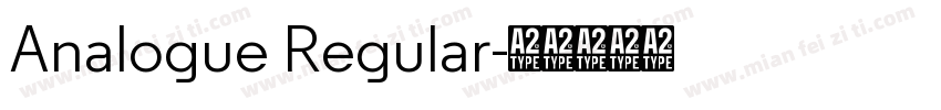Analogue Regular字体转换